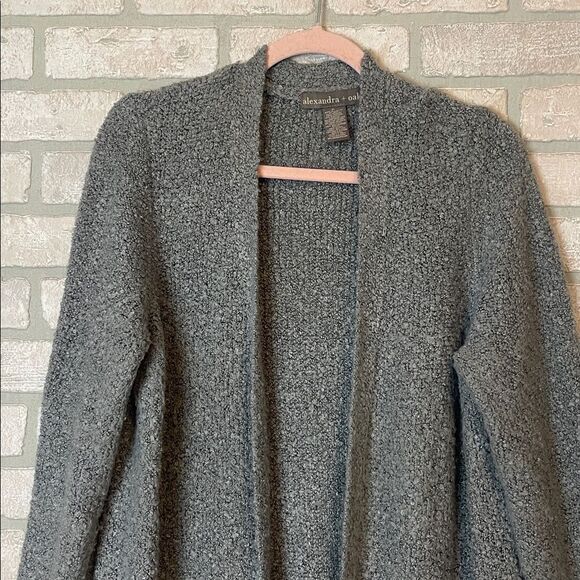 Alexandra + Oak Gray cardigan Sweater size XL - Picture 2 of 6